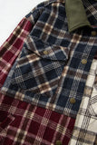 Anokhinaliza Plaid Button Up Long Sleeve Jacket