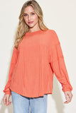 Anokhinaliza Basic Bae Full Size Ribbed Round Neck Long Sleeve T-Shirt