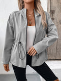 Anokhinaliza Ivy Lane Drawstring Zip Up Hooded Jacket