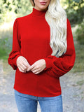 Anokhinaliza Full Size Mock Neck Long Sleeve T-Shirt