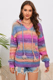 Anokhinaliza Multicolor Dropped Shoulder Hooded Sweater