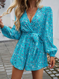 Anokhinaliza Devine Tied Surplice Long Sleeve Romper