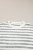 Anokhinaliza Striped Round Neck Dropped Shoulder Sweater