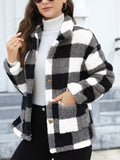 Anokhinaliza Button Up Drop Shoulder Fuzzy Jacket