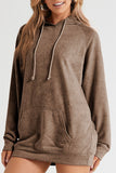 Anokhinaliza Drawstring Long Sleeve Oversize Hoodie