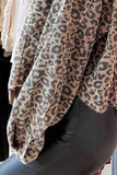 Anokhinaliza Leopard Button Down Long Sleeve Jacket