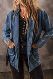 Anokhinaliza Pocketed Long Sleeve Denim Jacket