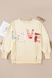 Anokhinaliza LOVE Patch Round Neck Sweater