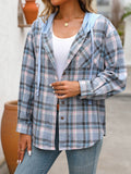 Anokhinaliza Plaid Long Sleeve Hooded Jacket