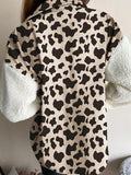 Anokhinaliza Fuzzy Button Up Long Sleeve Jacket