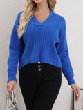 Anokhinaliza V-Neck Long Sleeve Sweater