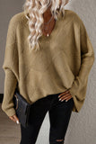 Anokhinaliza V-Neck Batwing Sleeve Sweater