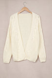 Anokhinaliza Cable-Knit Open Front Cardigan