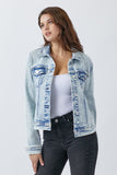 Anokhinaliza RISEN Button Up Washed Denim Jacket