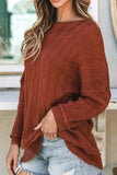 Anokhinaliza Diamond Round Neck Dropped Shoulder Sweater