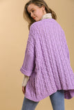 Anokhinaliza Umgee Full Size Cable Knit Open Front Long Sleeve Cardigan