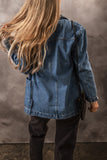 Anokhinaliza Pocketed Long Sleeve Denim Jacket