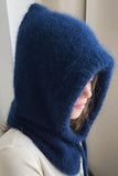 Anokhinaliza Drawstring Solid Color Thermal Knit Hat