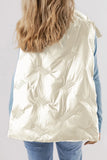 Anokhinaliza Pocketed Textured Zip Up Vest Coat