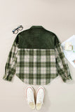 Anokhinaliza Plaid Button Up Long Sleeve Jacket