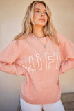 Anokhinaliza And The Why WIFEY & Heart Round Neck Sweater