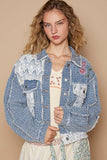 Anokhinaliza POL Crochet Patch Embroidered Button Up Jacket