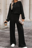 Anokhinaliza Round Neck Long Sleeve Jumpsuit