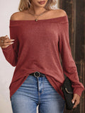 Anokhinaliza Off-Shoulder Long Sleeve T-Shirt