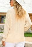 Anokhinaliza V-Neck Dropped Shoulder Sweater