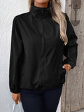 Anokhinaliza Ivy Lane Pocketed Zip Up Long Sleeve Jacket