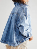 Anokhinaliza Pocketed Button Up Denim Jacket