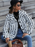 Anokhinaliza Houndstooth Button Down Jacket