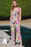 Anokhinaliza ODDI Full Size Floral Sleeveless Wide Leg Jumpsuit