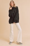 Anokhinaliza Aemi+Co Exposed Seam Half Zip Drop Shoulder Sweatshirt