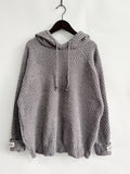 Anokhinaliza Drawstring Long Sleeve  Hooded Sweater