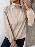 Anokhinaliza Ivy Lane Pocketed Zip Up Long Sleeve Jacket