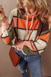 Anokhinaliza Drawstring Color Block Mock Neck Sweater