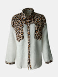 Anokhinaliza Fuzzy Button Up Long Sleeve Jacket