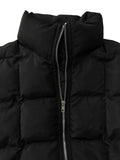 Anokhinaliza Pocketed Plaid Quilted Zip Up Winter Coat