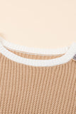 Anokhinaliza Color Block Round Neck Drop Shoulder Sweater