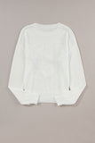 Anokhinaliza XOXO Round Neck Drop Shoulder Sweater