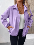 Anokhinaliza Ivy Lane Pocketed Zip Up Long Sleeve Jacket