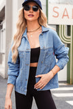 Anokhinaliza Pocketed Button Up Denim Jacket