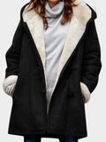 Anokhinaliza Full Size Pocketed Long Sleeve Hooded Toggle Jacket