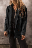 Anokhinaliza Pocketed Long Sleeve Denim Jacket