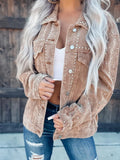 Anokhinaliza Studded Collared Neck Button Down Jacket