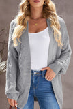 Anokhinaliza Cable-Knit Open Front Cardigan