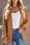 Anokhinaliza Cable-Knit Open Front Cardigan