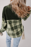 Anokhinaliza Plaid Button Up Long Sleeve Jacket