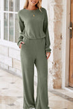 Anokhinaliza Round Neck Long Sleeve Jumpsuit